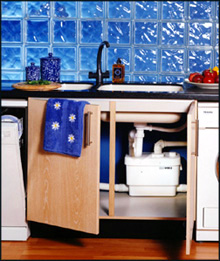 Sanivite in kitchen cupboard