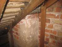 Stained Chimney Breast Plaster