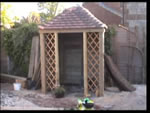 Summer house with completed front