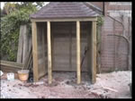 Completed summer house frame