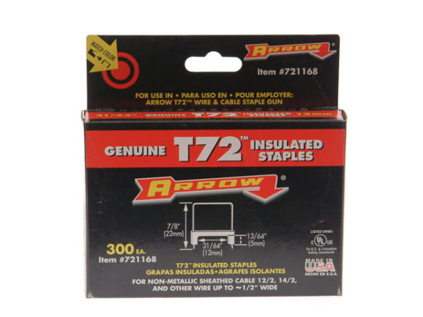 T72HW Insulated Staples 5 x 12mm Box 300