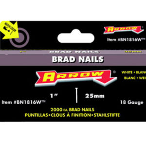 BN1816 Brad Nails 25mm White Head Pack 2000
