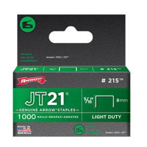 JT21 T27 Staples 8mm ( 5/16in) Box 1000