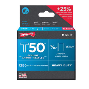 T50 Staples 14mm (9/16in) Pack 5000 (4 x 1250)