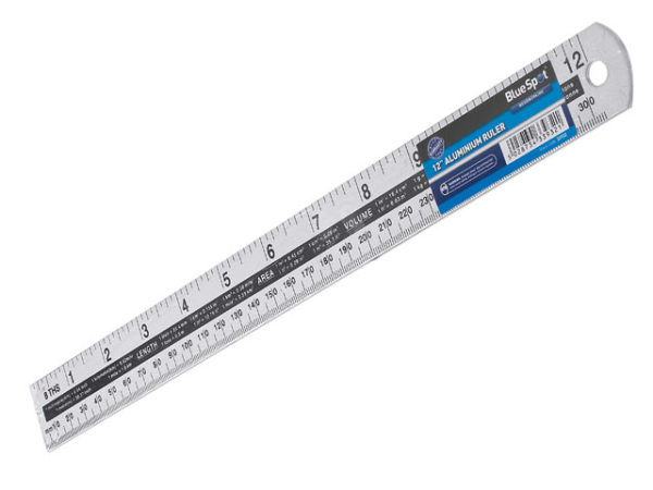 Aluminium Ruler 300mm (12in)