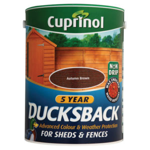 Ducksback 5 Year Waterproof for Sheds & Fences Autumn Brown 5 Litre