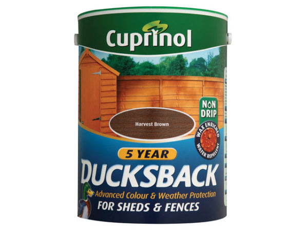 Ducksback 5 Year Waterproof for Sheds & Fences Harvest Brown 5 Litre