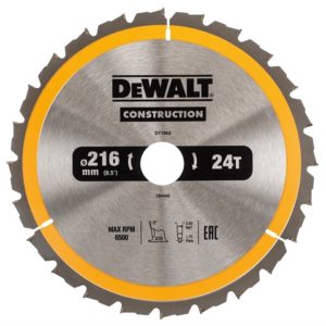 DT1952 Stationary Construction Circular Saw Blade 216 x 30mm x 24T ATB/Neg
