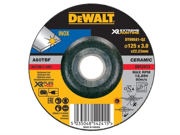 FlexVolt XR Metal Grinding Disc 125 x 3mm