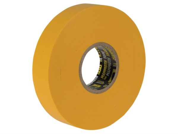 Electrical Insulation Tape Yellow 19mm x 33m