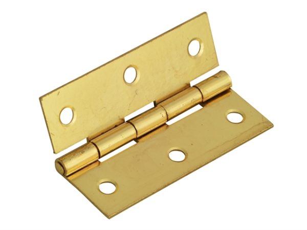 Butt Hinge Brass Finish 65mm (2.5in) Pack of 2
