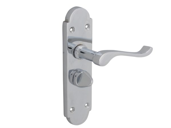 Backplate Handle Privacy - Gable Chrome Finish