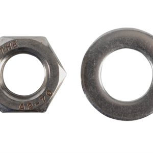 Hexagonal Nuts & Washers A2 Stainless Steel M12 Forge Pack 6