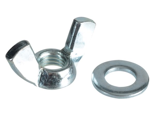 Wing Nut & Washers ZP M10 Forge Pack 6