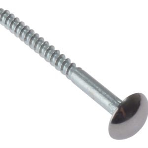 Mirror Screw Chrome Domed Top Slotted CSK ST ZP 1.1/2in x 8 Bag 10
