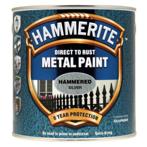 Direct to Rust Hammered Finish Metal Paint Silver 2.5 Litre