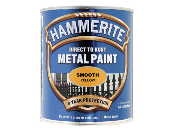 Direct to Rust Smooth Finish Metal Paint Yellow 750ml