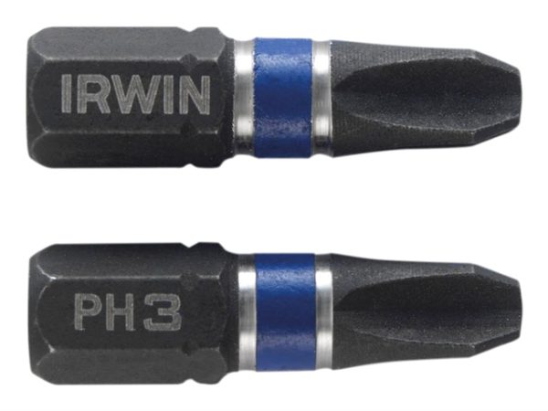 Impact Screwdriver Bits Phillips PH3 25mm Pack of 2