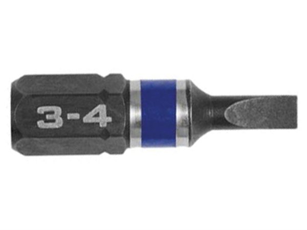 Impact Screwdriver Bits Slotted 3 x 25mm Pack of 2