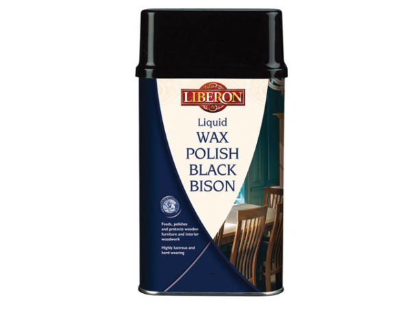 Liquid Wax Polish Black Bison Georgian Mahogany 500ml