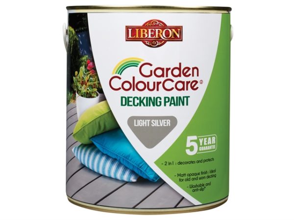 Garden Colour Care Decking Paint Light Silver 2.5L