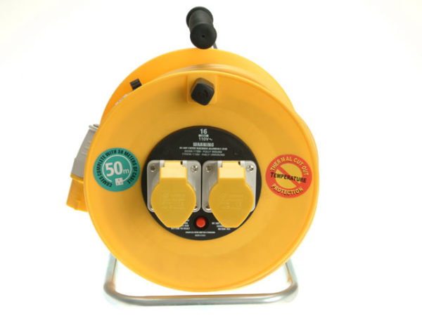 Cable Reel 50m 16A 110V Thermal Cut-Out