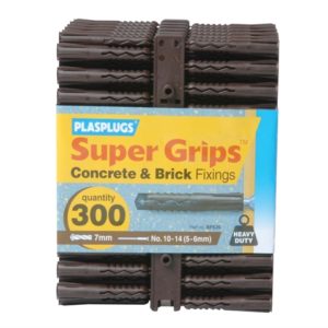 BP 539 Solid Wall Super Grips Fixings Brown (300)