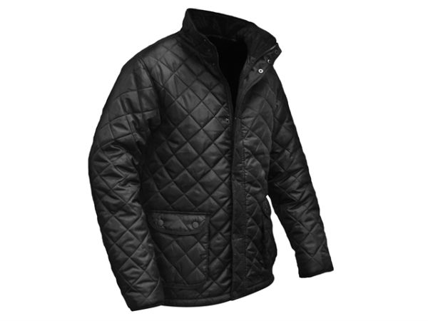 Black Quilted Jacket - M (41in)