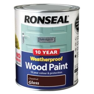 10 Year Weatherproof Wood Paint Chestnut Gloss 750ml
