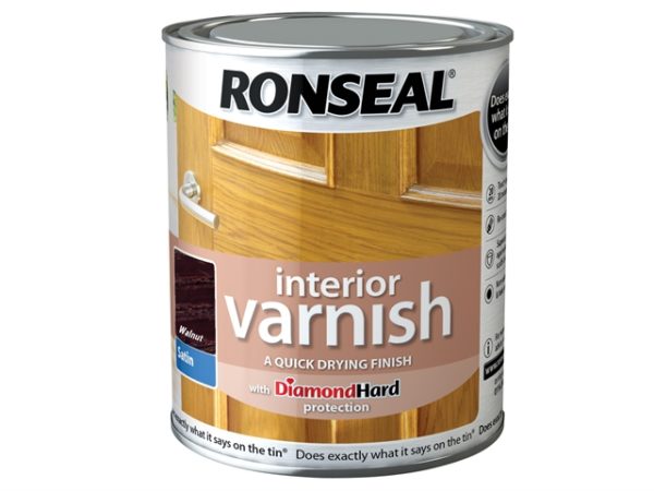 Interior Varnish Quick Dry Satin Walnut 750ml