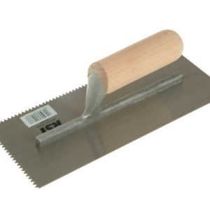 Notched Trowel 5mm V Notches Wooden Handle 11 x 4.1/2in