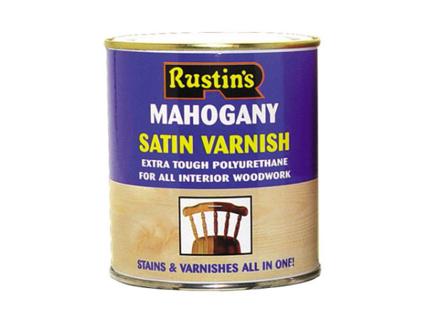 Polyurethane Varnish & Stain Satin Mahogany 500ml
