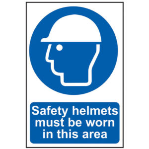 Safety Helmets Must Be Worn In This Area - PVC 200 x 300mm