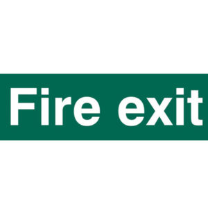 Fire Exit Text Only - PVC 200 x 50mm