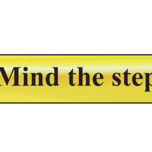 Mind The Step - Polished Brass Effect 200 x 50mm