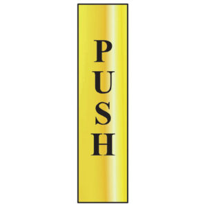 Push Vertical - Polished Brass Effect 50 x 200mm