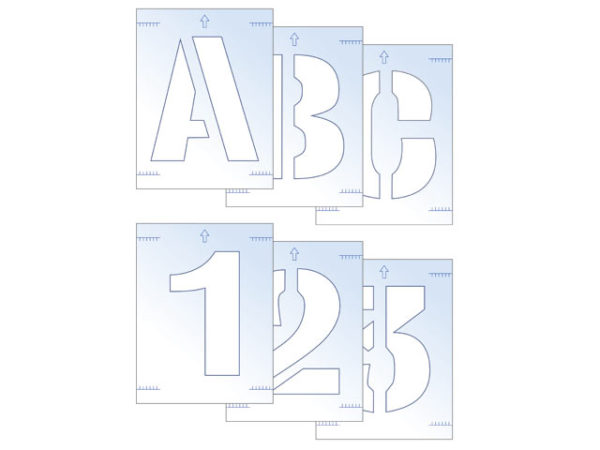 Letter & Number Stencil Kit 25mm
