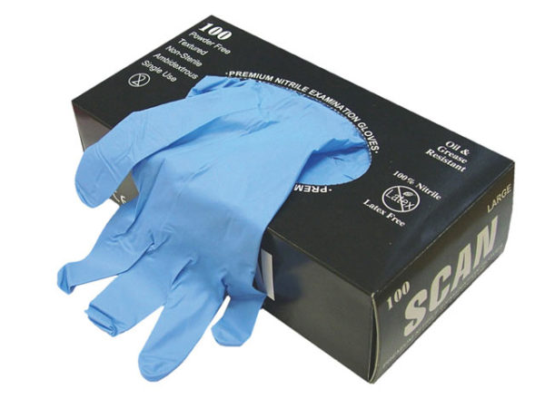 Nitrile Examination Gloves - Large (Box 100)