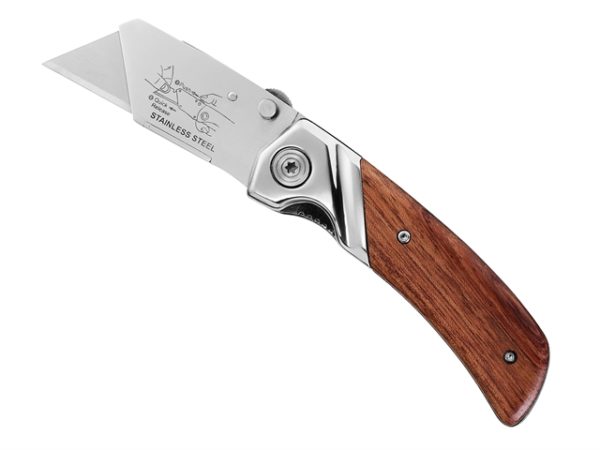 Folding Pocket Knife with Wooden Handle