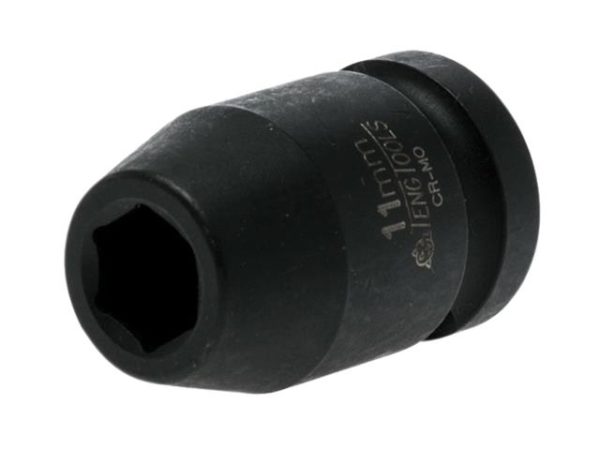 Impact Socket Hexagon 6 Point 1/2in Drive 11mm