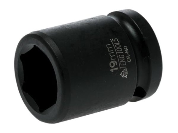 Impact Socket Hexagon 6 Point 1/2in Drive 19mm