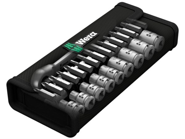8100 SA 8 Zyklop Metal Switch Slim Ratchet & Socket Set of 28 Metric 1/4in Drive