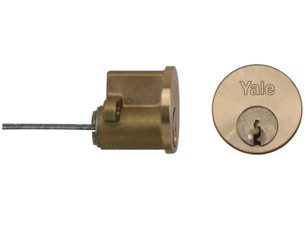 P1109 Replacement Rim Cylinder & 2 Keys Polished Brass Finish Visi