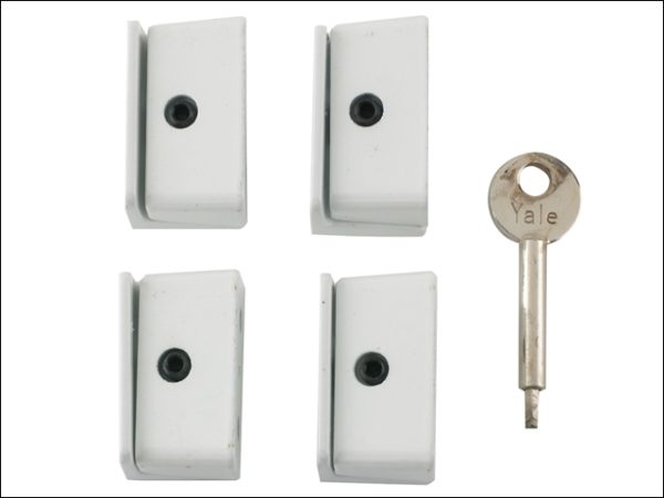 8K109 Window Stop White Pack of 4 Visi