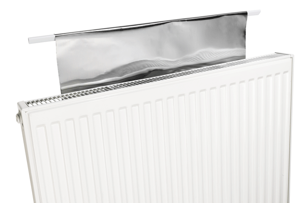Reflective Foil Behind Radiators Saves Money on Heating