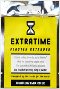 Plastering with EXTRATIME Gives Plasterer Greater Control