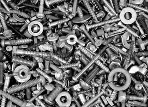Selection of screws and nuts and bolts