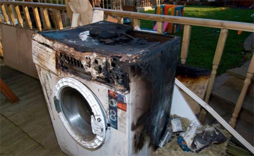 Burnt out washing machine
