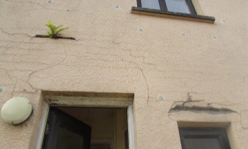 The damage on the External Wall... (The mold and Damp are on the Internal Side of this Wall