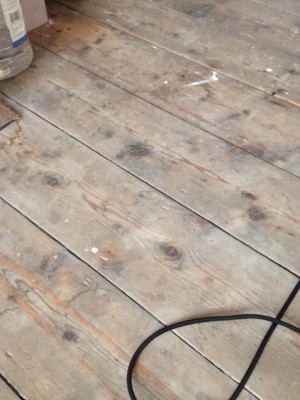 This is the state of majority of the floorboards, pretty grimy and not nice on bare feet